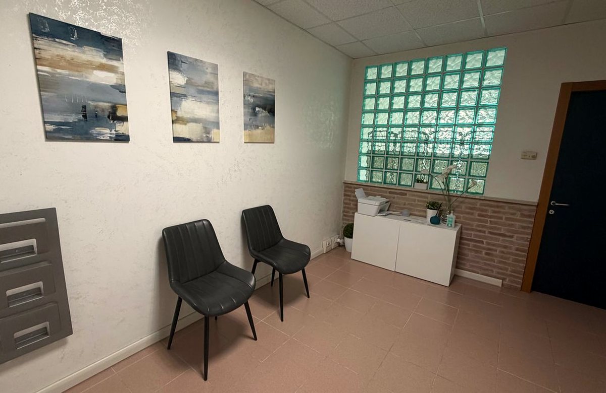 La sala d'attesa dello studio a Latina